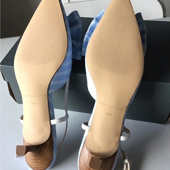 NWB Ann Taylor Bow Slingback Kitten Heel Pumps S10 - Brand New! Beautiful! - Picture 7 of 12